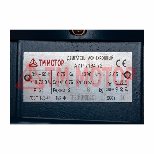 АИР 71В4 (АИР71В4) IM В34 (лапы + малый фланец) - фото 3